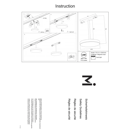 Lampa do szyn Exility Plato TR131-2-15W3K-B- Maytoni