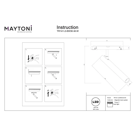 Lampa do szyn Exility Focus T TR141-2-6W3K-M-W- Maytoni