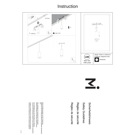 Lampa do szyn magnetycznych EXILITY Focus LED 12W 3000K TR041-2-12W3K-W - Maytoni