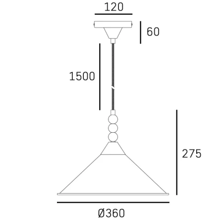 Lampa wisząca ASHFORD P01524AU - Cosmo Light