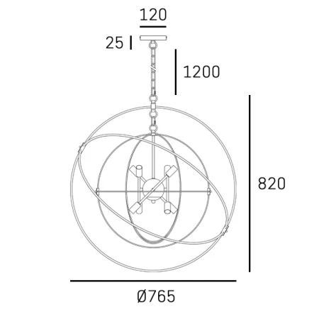 Lampa wisząca ROXBURY P08593AU - Cosmo Light