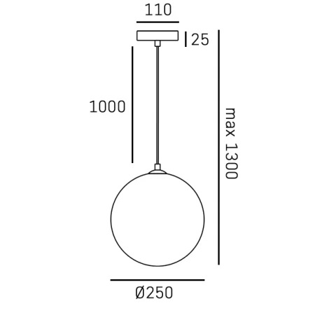 Lampa wisząca HALE P01500BK - Cosmo Light