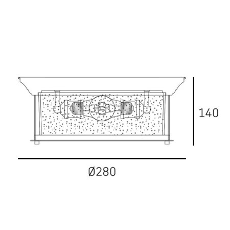 Plafon WARWICK C02309BR - Cosmo Light
