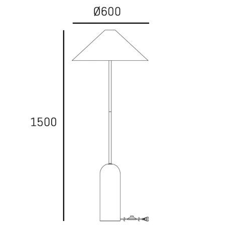 Lampa stojąca LOXLEY F01463BR-WH - Cosmo Light