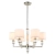 Lampa wisząca niklowa 6-punktowa z białymi abażurami P06446NI-WH z serii SUTTON - Cosmo Light