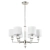 Lampa wisząca niklowa 6-punktowa z białymi abażurami P06446NI-WH z serii SUTTON - Cosmo Light