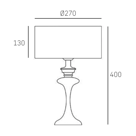 Lampa stołowa złota z białym abażurem T01804AU-WH z serii ABU DHABI - Cosmo Light