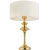 Lampa stołowa złota z białym abażurem T01804AU-WH z serii ABU DHABI - Cosmo Light