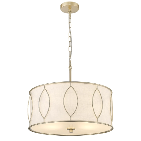 Lampa wisząca złota z abażurem 4-punktowa P04576AM-WH z serii NORFOLK - Cosmo Light