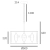 Lampa wisząca złota z abażurem 4-punktowa P04576AM-WH z serii NORFOLK - Cosmo Light
