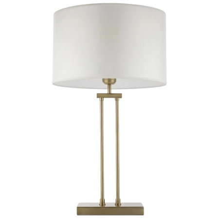 Lampa stołowa mosiężna z białym abażurem T01750BR-WH z serii ATHENS - Cosmo Light