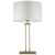 Lampa stołowa mosiężna z białym abażurem T01750BR-WH z serii ATHENS - Cosmo Light