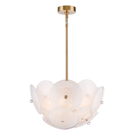 Lampa wisząca mosiężna szklana 6-punktowa P06255BR z serii ARDEN - Cosmo Light