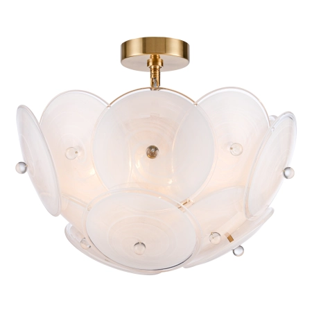 Lampa wisząca mosiężna szklana 6-punktowa P06255BR z serii ARDEN - Cosmo Light