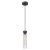 Lampa wisząca czarna metalowa z prążkowanym kloszem P01811BK z serii QUINCY - Cosmo Light