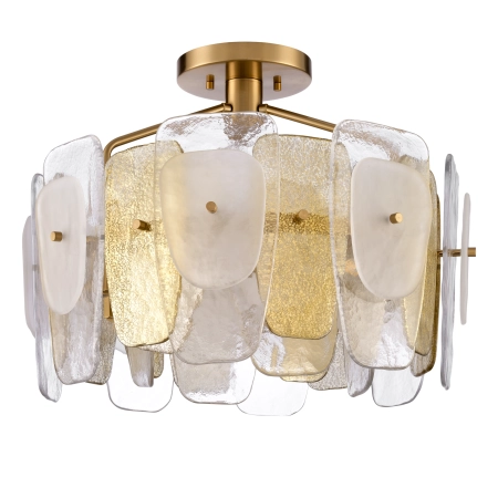 Lampa wisząca mosiężna ze szklanymi elementami 60cm P06507BR z serii RICHMOND - Cosmo Light
