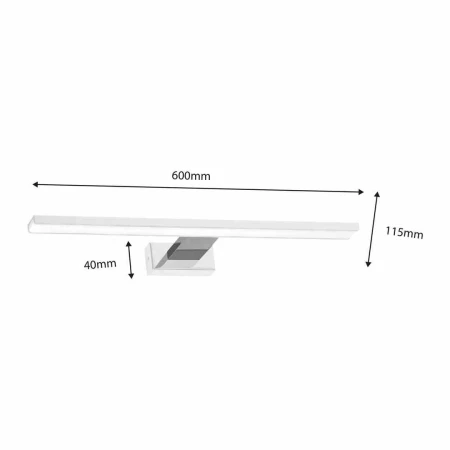 Kinkiet SHINE WHITE-CHROME 60cm 13,8W LED ML7882-Milagro