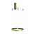 Lampa LED wisząca okrąg złota + pilot 1071 - Decorativi