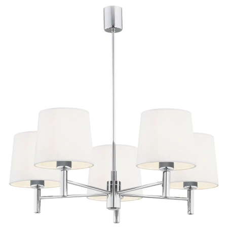Żyrandol glamour chromowy BOLZANO PLUS 2110 białe abażury - Argon