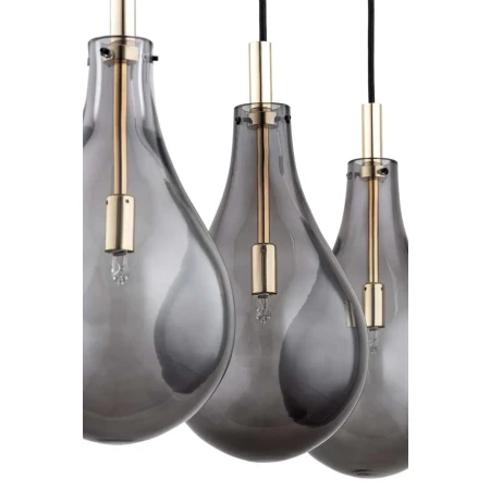 Lampa wisząca poczwórna OAKLAND 1740 dymione szklane łezki - Argon