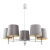 Żyrandol glamour chromowy BOLZANO PLUS 2108 szare abażury - Argon