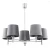 Żyrandol glamour chromowy BOLZANO PLUS 2108 szare abażury - Argon