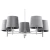 Żyrandol glamour chromowy BOLZANO PLUS 2108 szare abażury - Argon