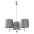 Żyrandol glamour chromowy BOLZANO PLUS 6107 szare abażury - Argon