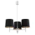 Żyrandol glamour chromowy BOLZANO PLUS 6108 czarne abażury - Argon