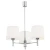 Żyrandol glamour chromowy BOLZANO PLUS 6114 białe abażury - Argon