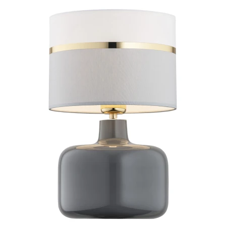 Lampa stołowa BEJA 4362 szklana podstawa szara - Argon