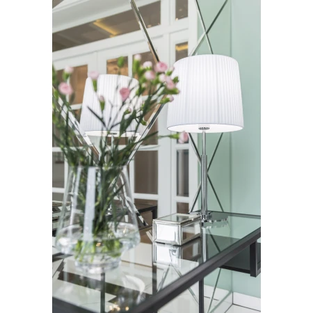 Lampa stołowa plisowana biała ASTI 3847 - Argon