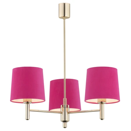 Lampa wisząca abażur PONTE 1498 różowy złoty do jadalni - Argon