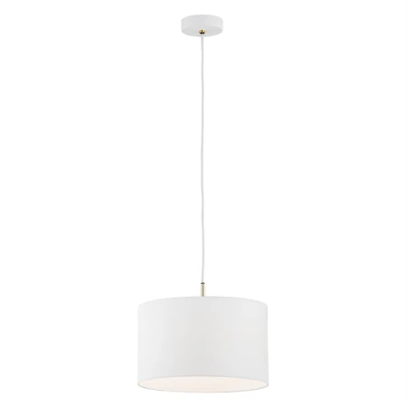 Lampa wisząca hotelowa KARIN 4343 biały abażur i złoto - Argon