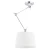 Lampa wisząca regulowana ZAKYNTOS 3548 biały abażur - Argon