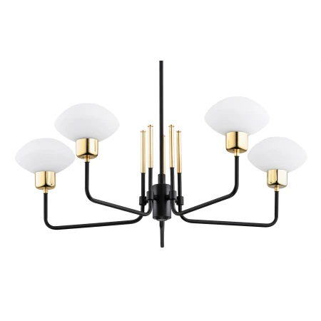Żyrandol elegancki RAVELLO 2128 czerń opal złoto - Argon