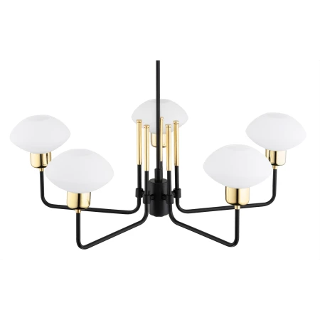 Żyrandol elegancki RAVELLO 2128 czerń opal złoto - Argon