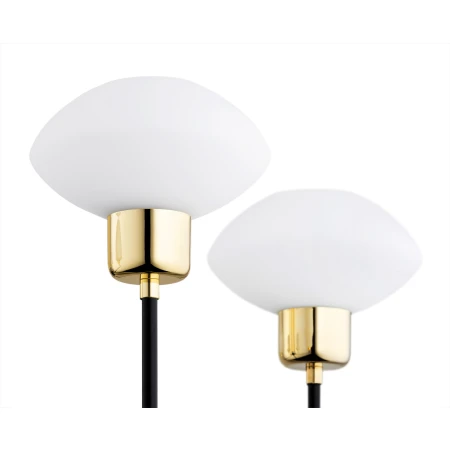 Żyrandol elegancki RAVELLO 2128 czerń opal złoto - Argon