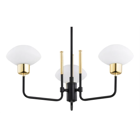 Żyrandol elegancki RAVELLO 6166 czerń opal złoto - Argon