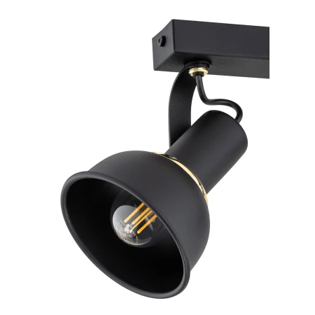 Plafon reflektory na listwie TWIST 7037 czarny - Argon