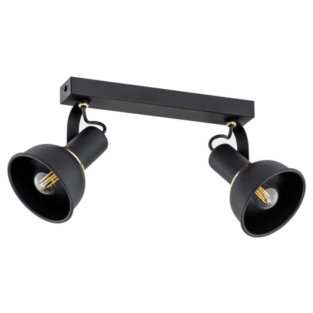 Plafon reflektory na listwie TWIST 7037 czarny - Argon