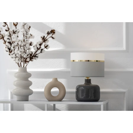 Lampa stołowa BEJA 4362 szklana podstawa szara - Argon