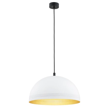 Lampa wisząca stalowa BONITA 8241 biel ze złotem - Argon