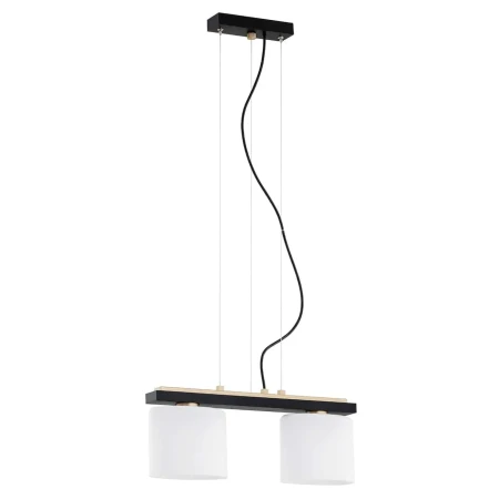 Lampa wisząca podwójna CANOA 7164 czerń i opal - Argon