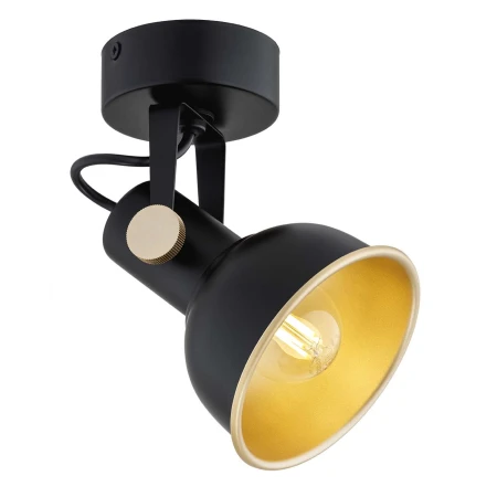 Lampa ścienna/sufitowa czerń i złoto LENORA 8246 - Argon