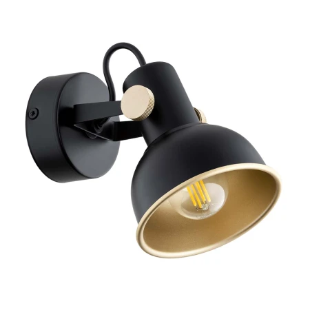 Lampa ścienna/sufitowa czerń i złoto LENORA 8246 - Argon