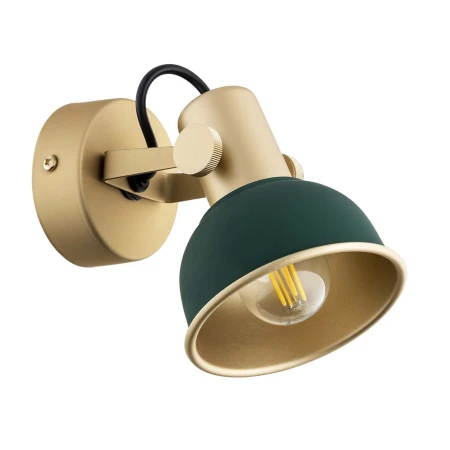 Lampa ścienna/sufitowa zieleń i złoto LENORA 8247 - Argon