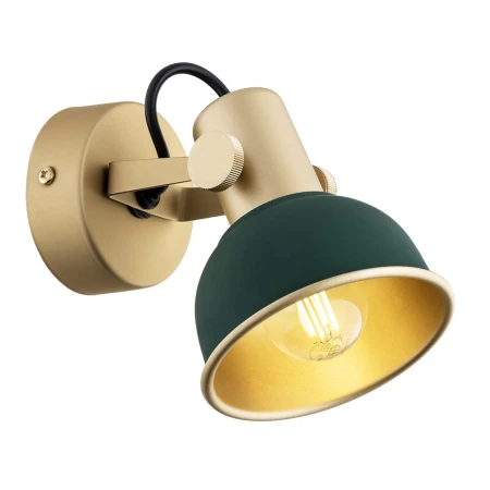 Lampa ścienna/sufitowa zieleń i złoto LENORA 8247 - Argon