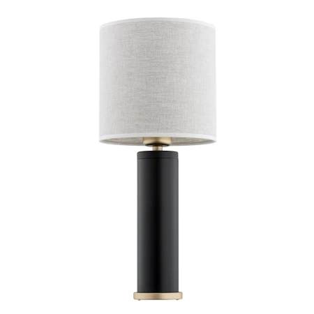 Lampa stołowa z lnianym abażurem RIVA 8316 czarna - Argon