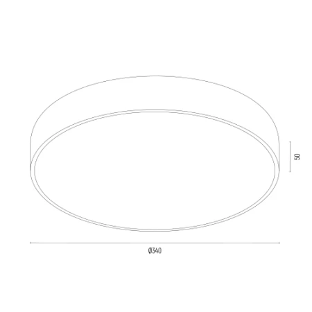 Plafon okrągły LED 22W TIAMO 8348 czarny - Argon